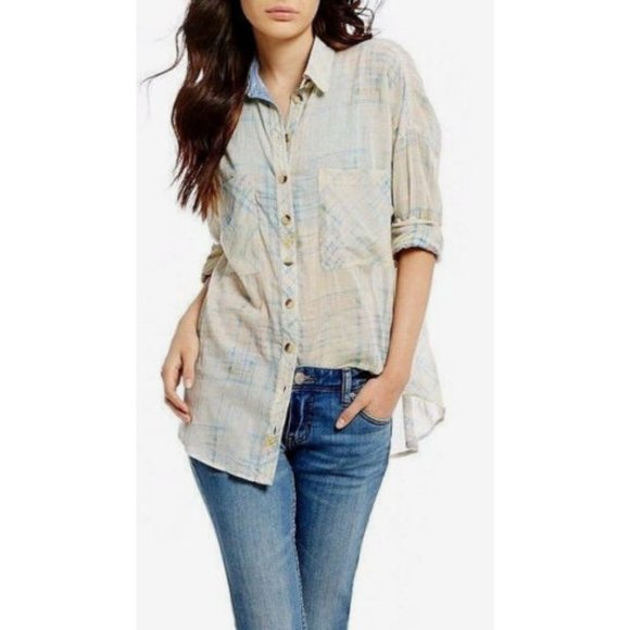 NWT - Free People Shore Vibes Cotton Printed Ivory, Size S - Picture 1 of 3